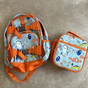 Pottery barn, Disney, finding Nemo book bag, and lunch bag